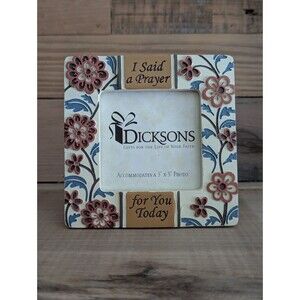 Dicksons I Said a Prayer for You Today Floral Resin Photo Picture Frame Square